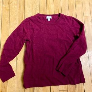 JCrew Teddie Crewneck Maroon Sweater